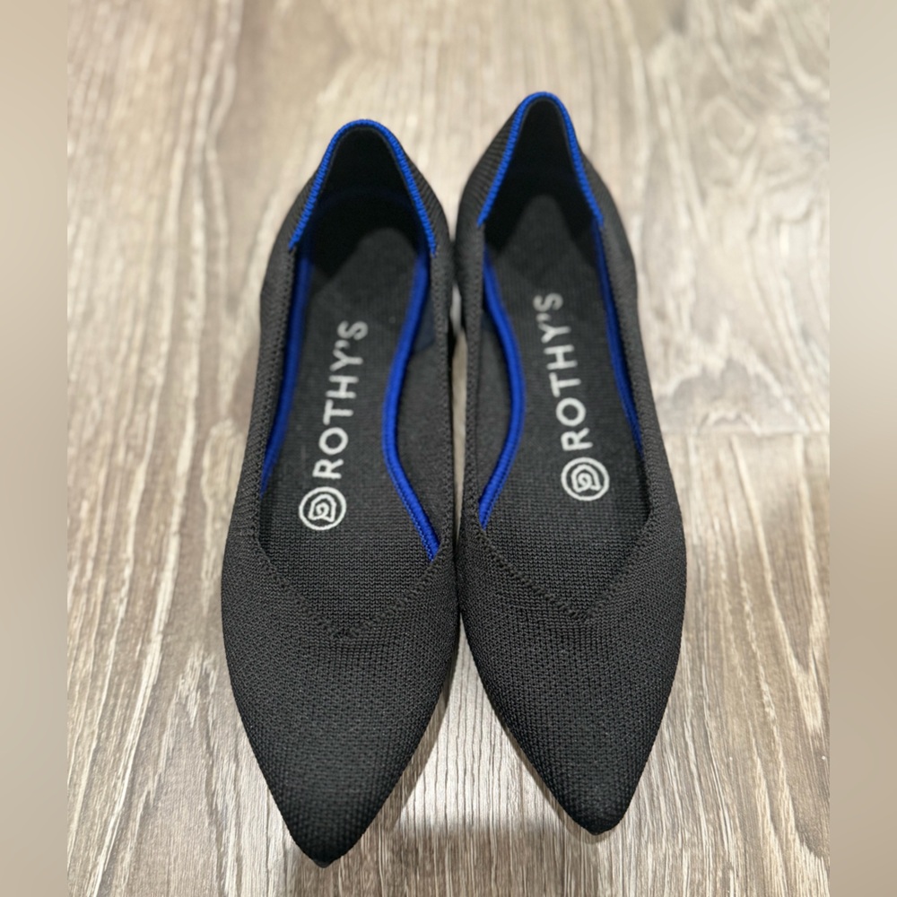 Rothy's Black The Point Women's Flats size 5